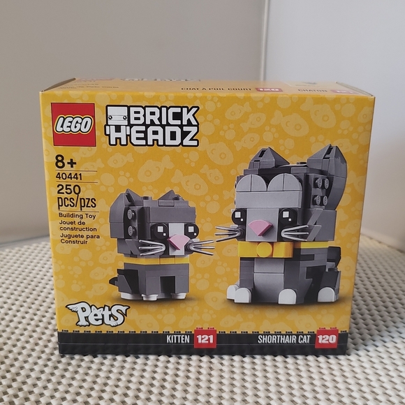 Lego Brick Headz Pets 40441 Kitten #121 Shorthair Cat #121 Building Toy Set